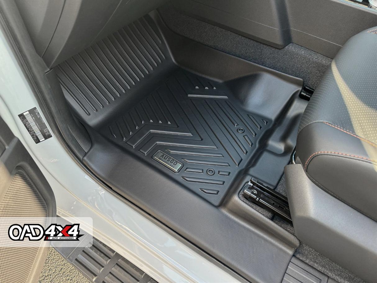 5D TPE Car Floor Mats for Mitsubishi Triton MV All-New Dual Cab 2024-Onwards