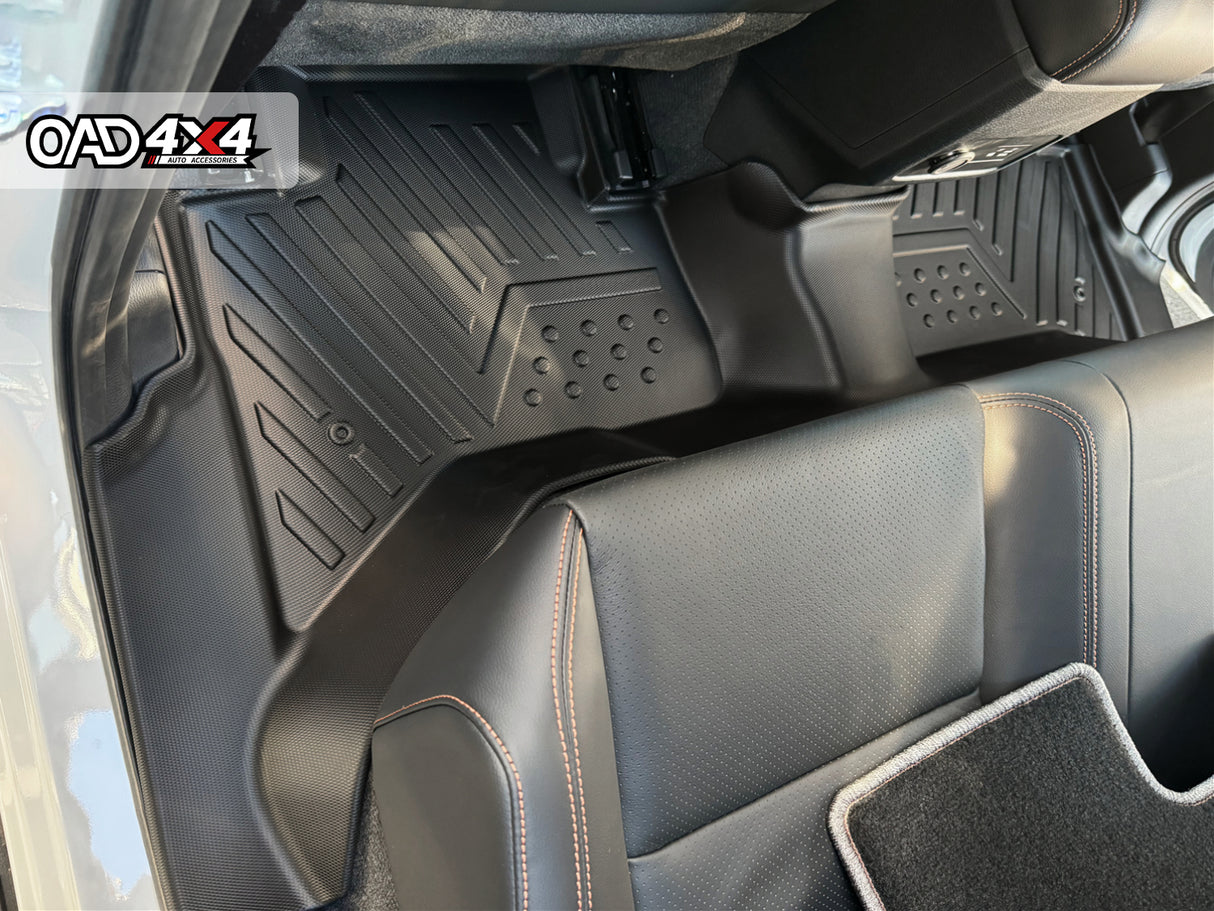 5D TPE Car Floor Mats for Mitsubishi Triton MV All-New Dual Cab 2024-Onwards
