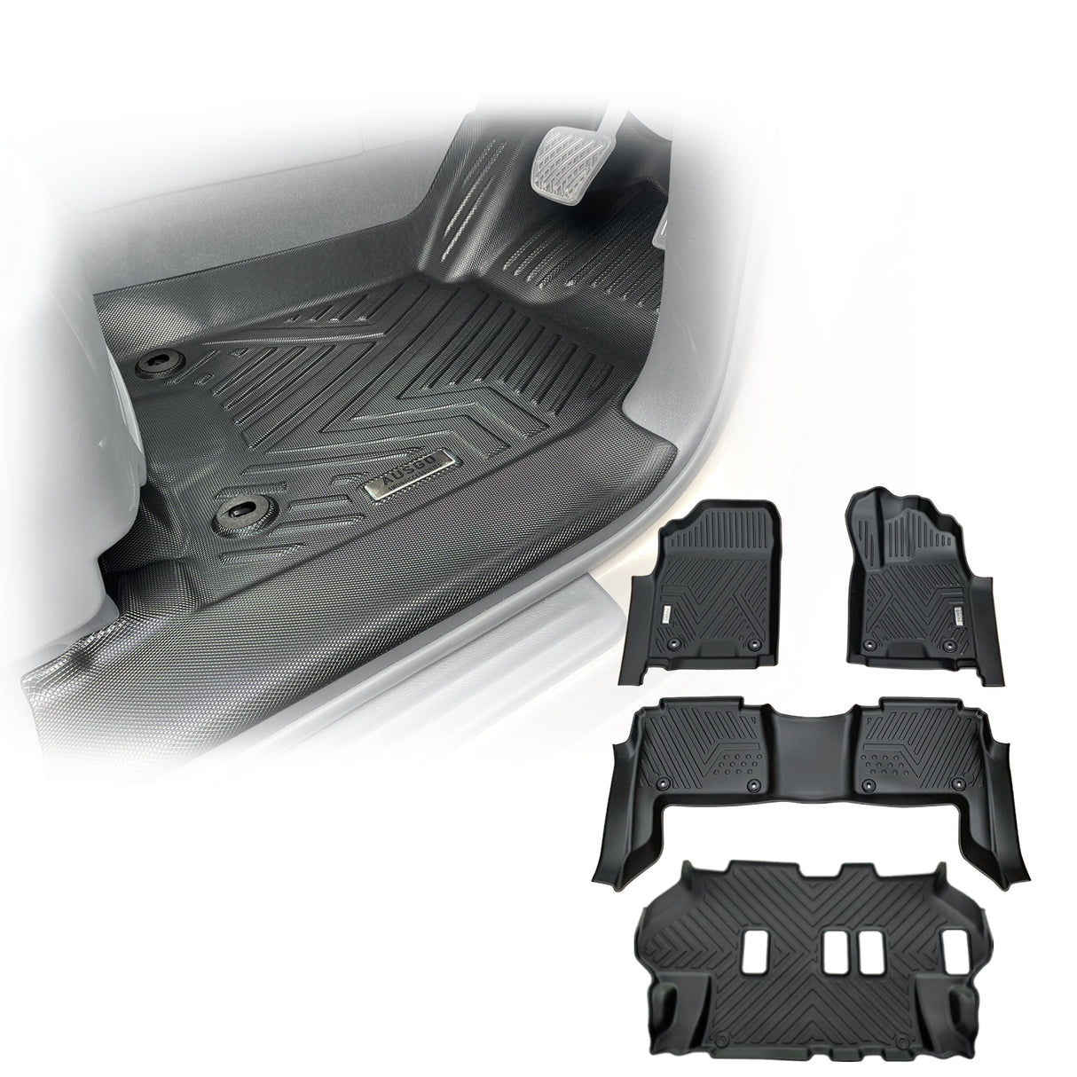 5D TPE Car Floor Mats for Nissan Patrol Y62 2012-Onwards