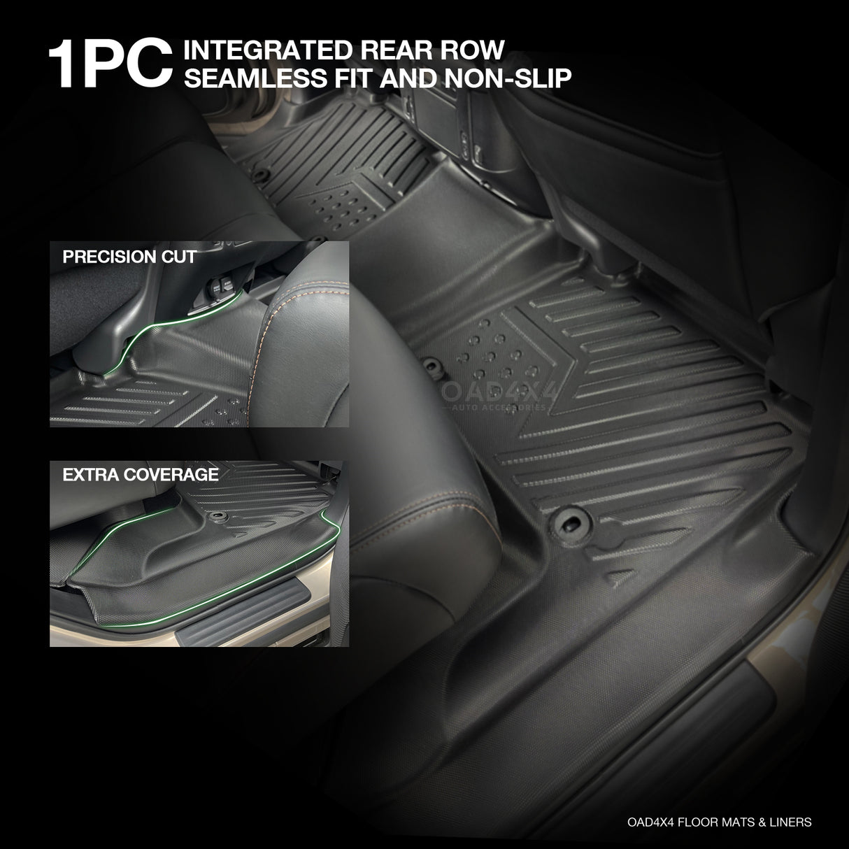 5D TPE Car Floor Mats for Nissan Patrol Y62 2012-Onwards