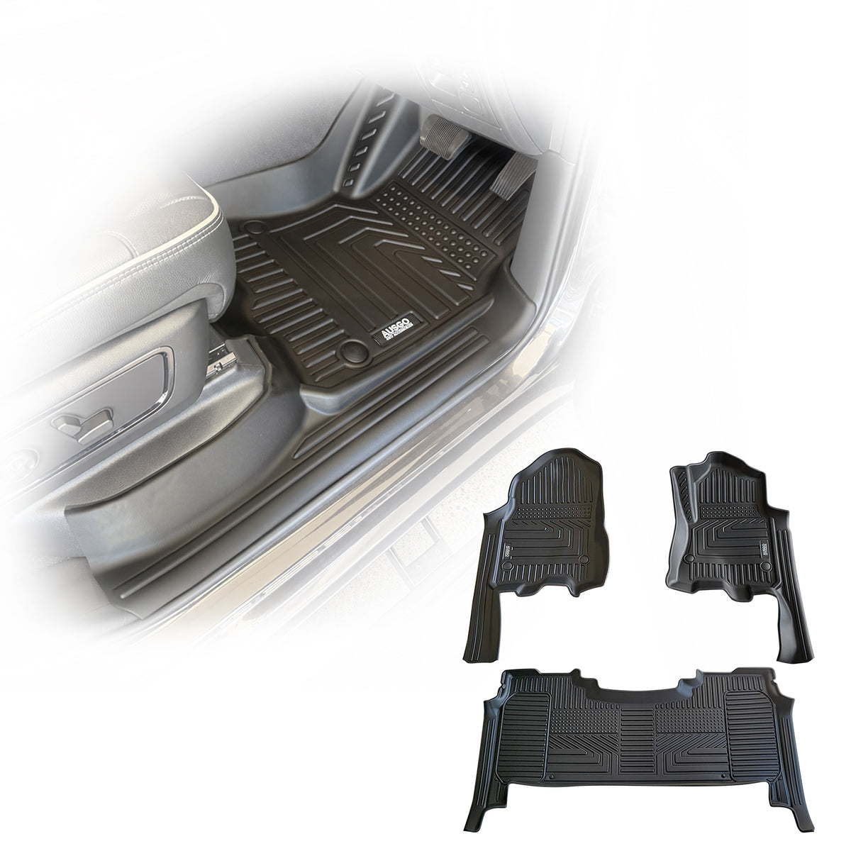 5D TPE Car Floor Mats for RAM 1500 DT Series Crew Cab 2023-Onwards