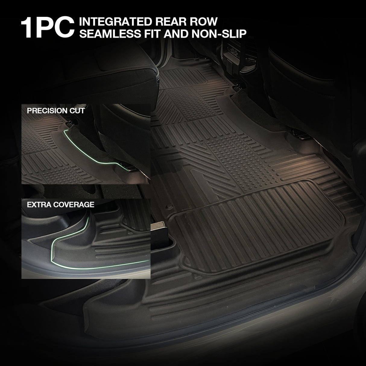 5D TPE Car Floor Mats for RAM 1500 DT Series Crew Cab 2023-Onwards