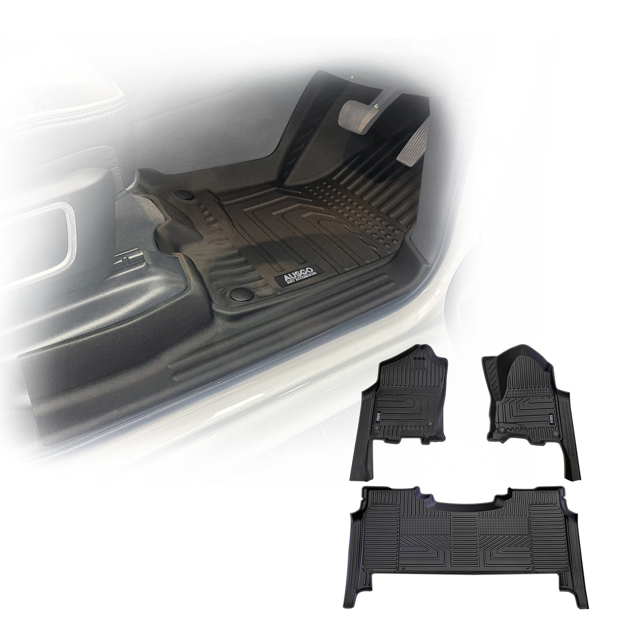 5D TPE Car Floor Mats for RAM 1500 DT Series Crew Cab 2023-Onwards