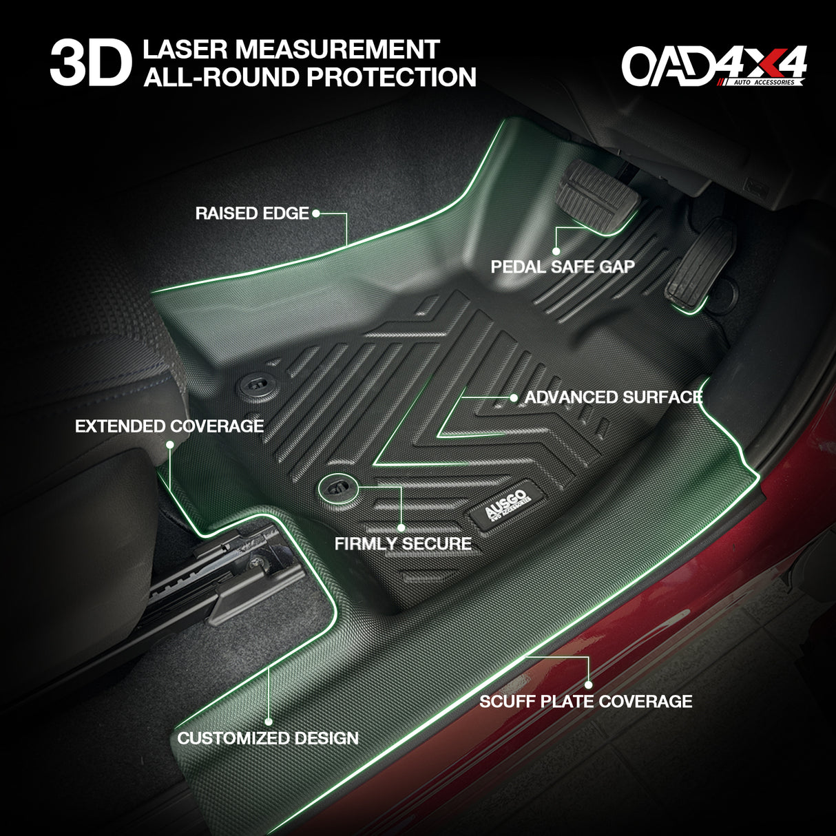 5D TPE Car Floor Mats for Subaru Forester 2025-Onwards