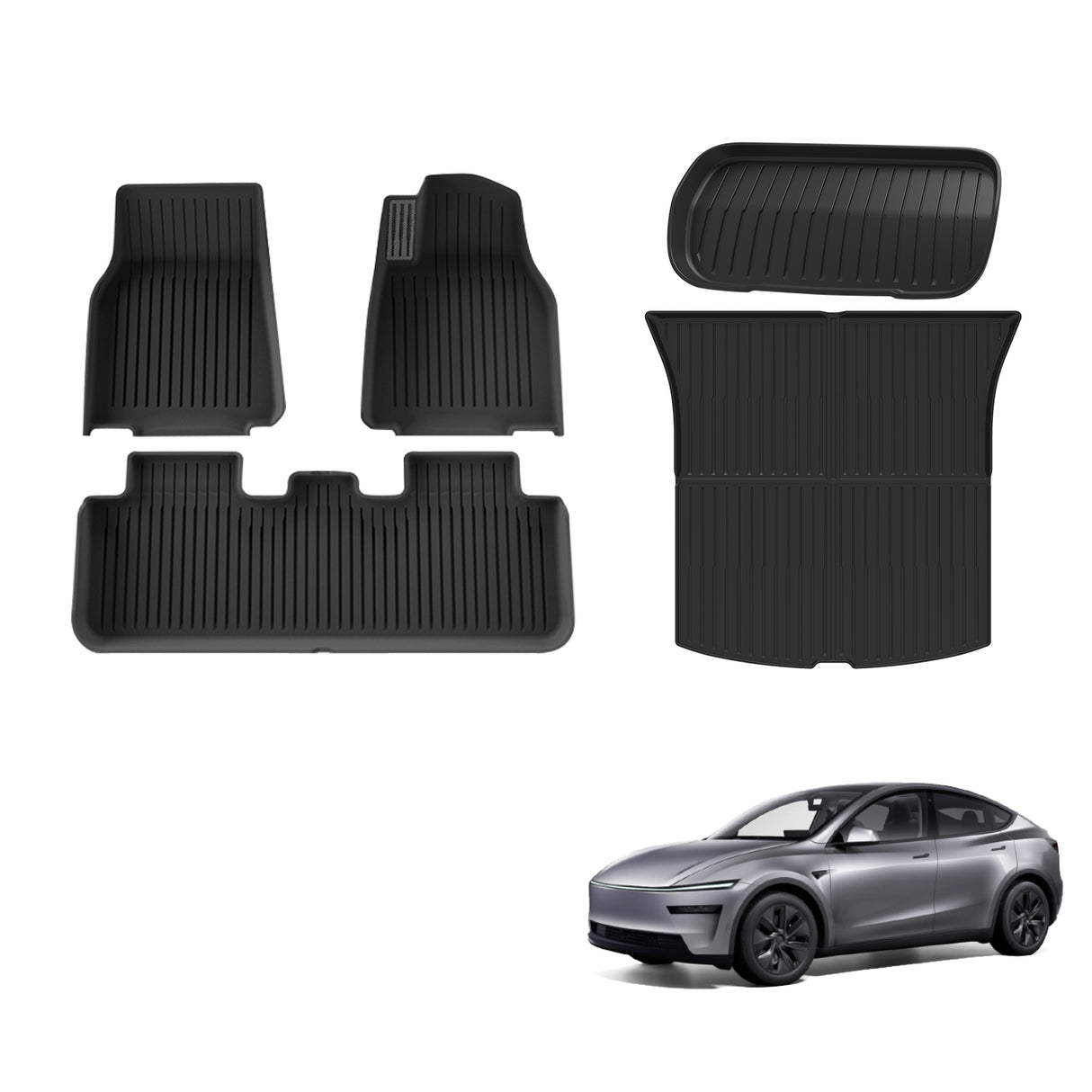 3D Injection Car Floor Mats for Tesla Model Y Juniper 5 Seats 2025-Onwards