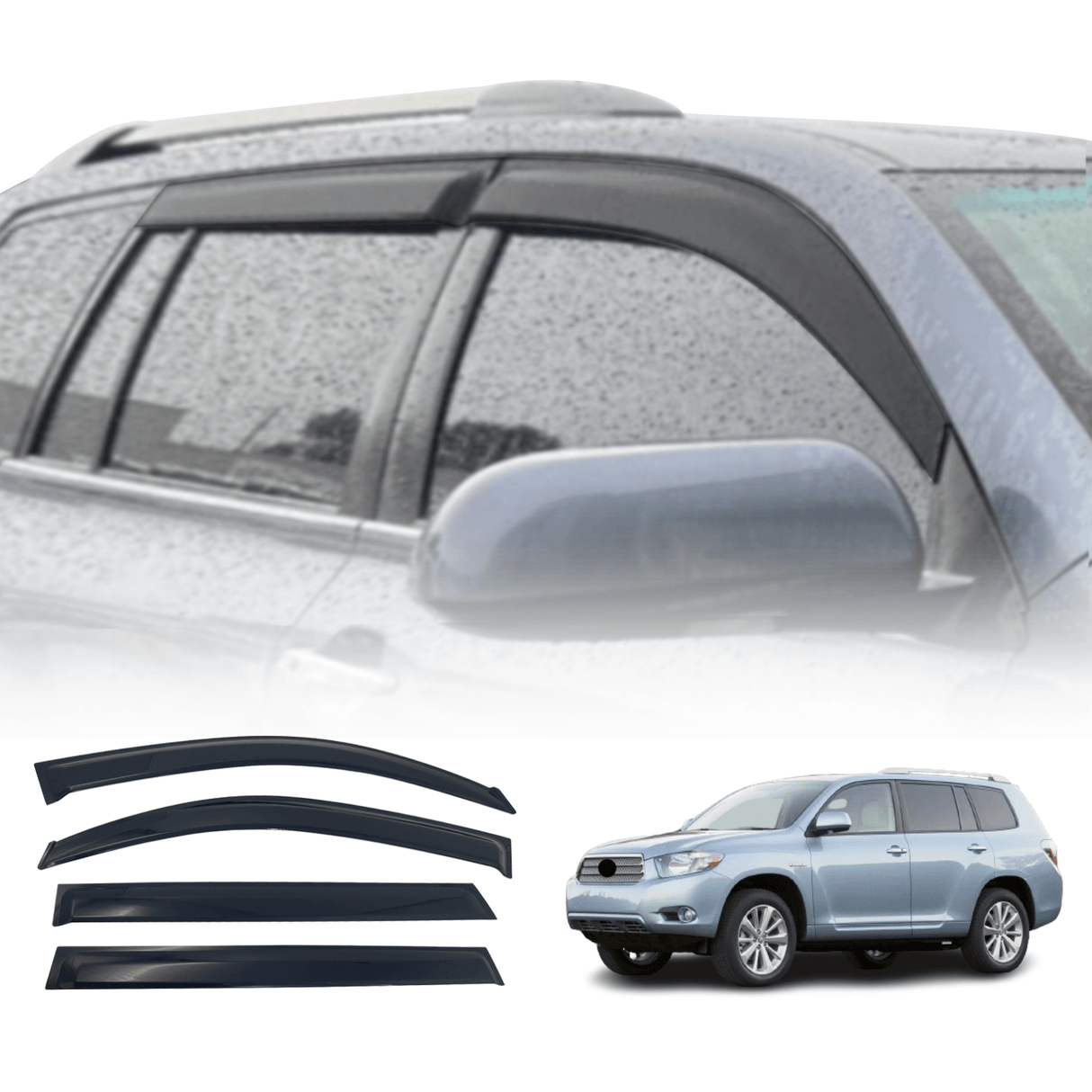 Luxury Weather Shields for Toyota Kluger 2007-2013