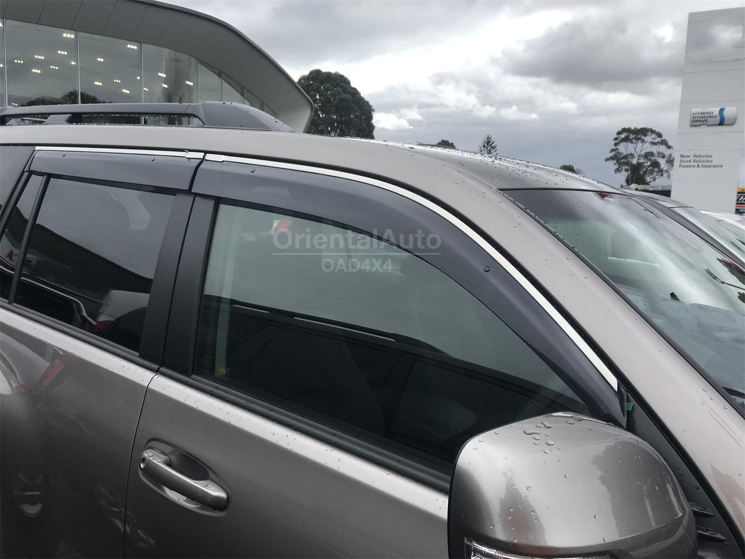 Stainless Edge Weather Shields for Toyota Land Cruiser Prado 150 2009-2024
