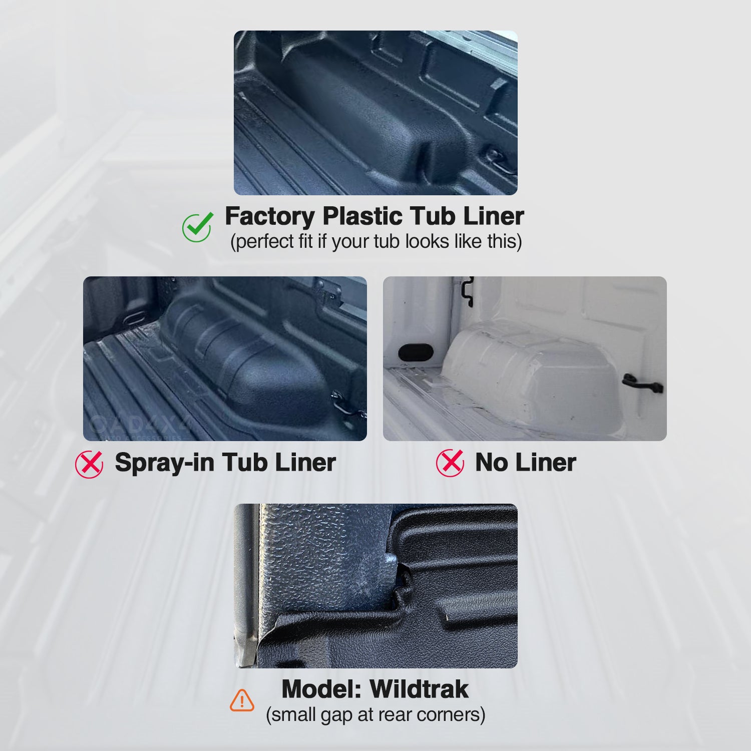 Ute Mat for Ford Ranger Dual Cab 2022-Onwards Fitted with Factory Plastic Tub Liner