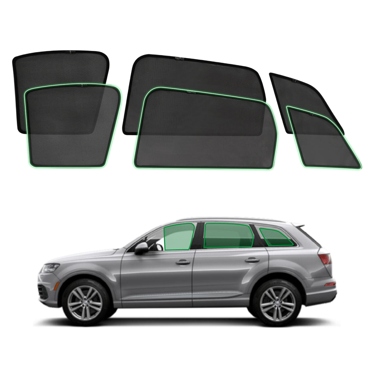 Magnetic Window Sun Shade for Audi Q7 SQ7 4M Series 2015-Onwards