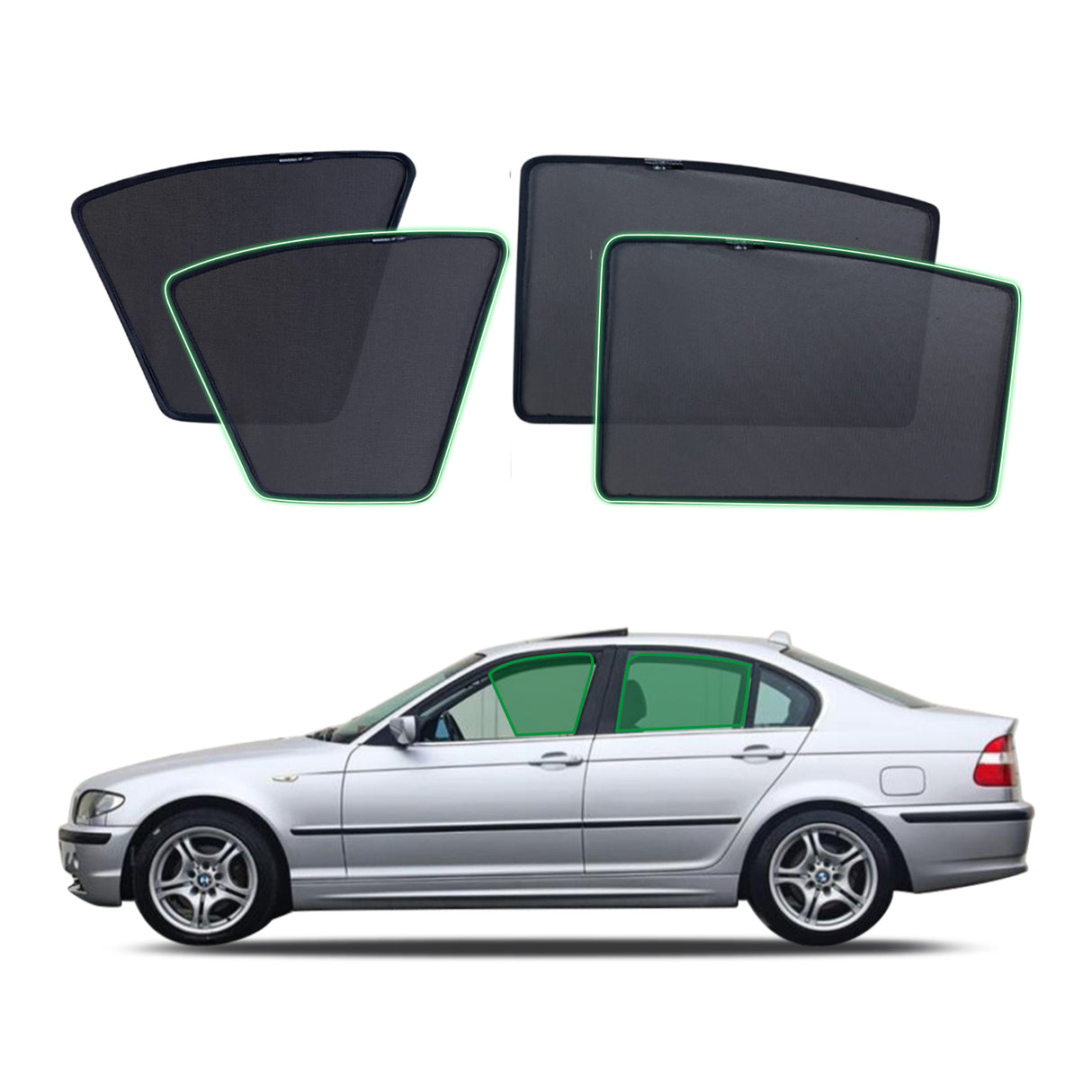 Magnetic Window Sun Shade for BMW 3 Series E46 Sedan 1998-2006