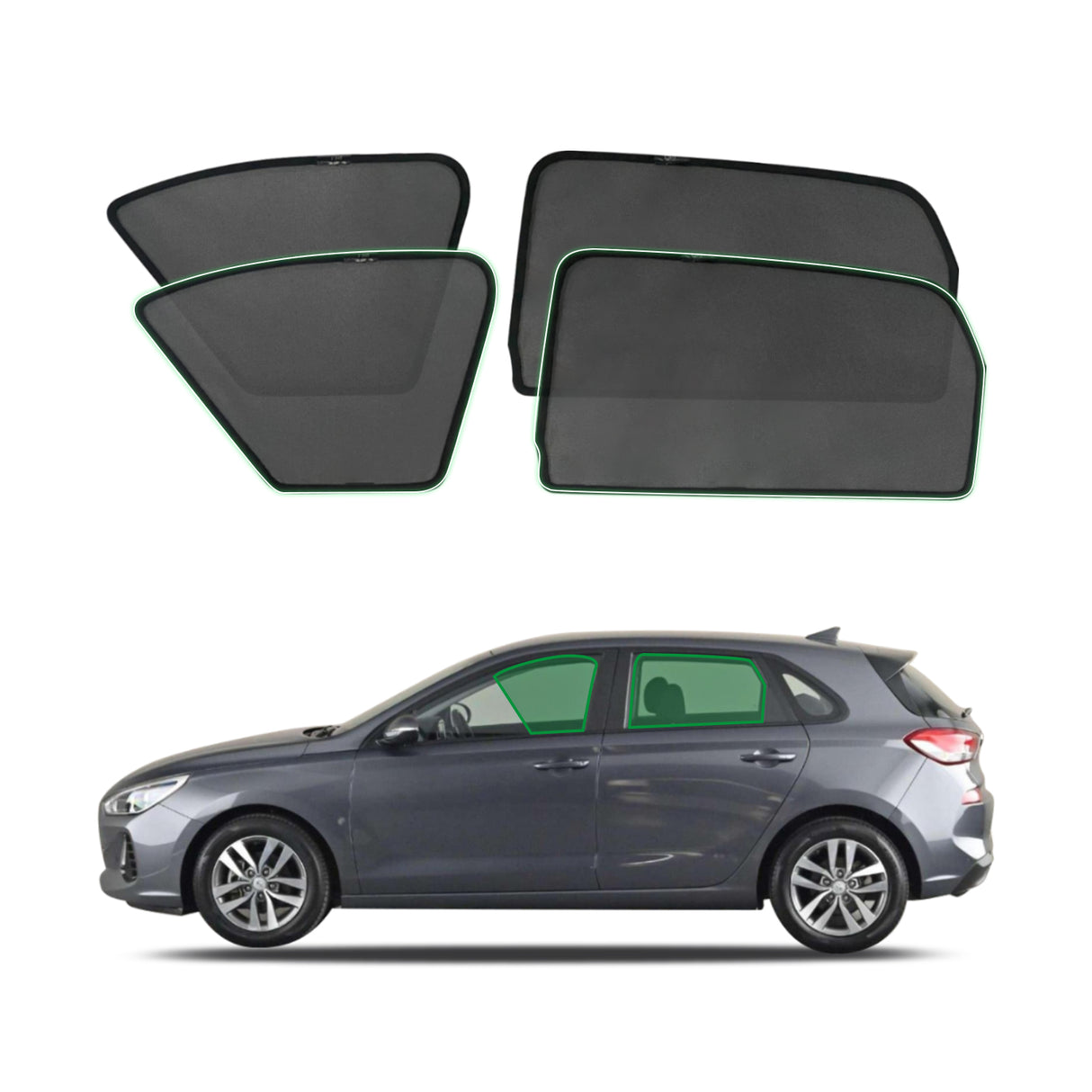 Pre-order Magnetic Window Sun Shade for Hyundai I30 Hatch 2017-Onwards