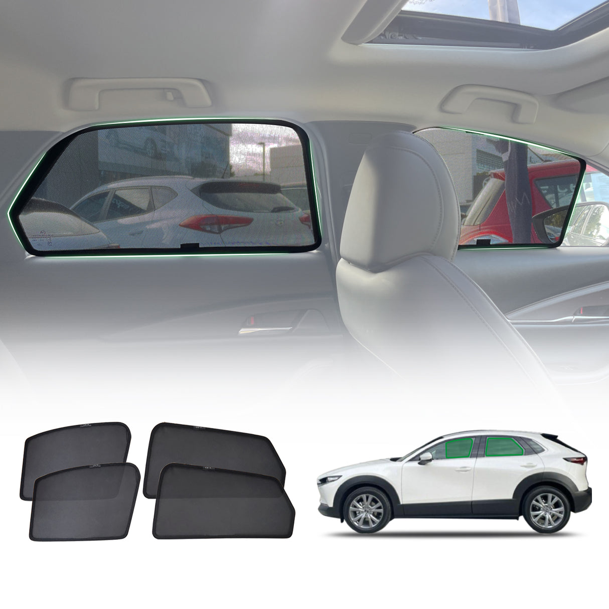 Magnetic Window Sun Shade for Mazda CX-30 CX30 DM Series 2019-Onwards