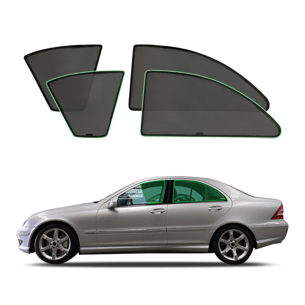 Magnetic Window Sun Shade for Mercedes-Benz C-Class W203 2000-2007