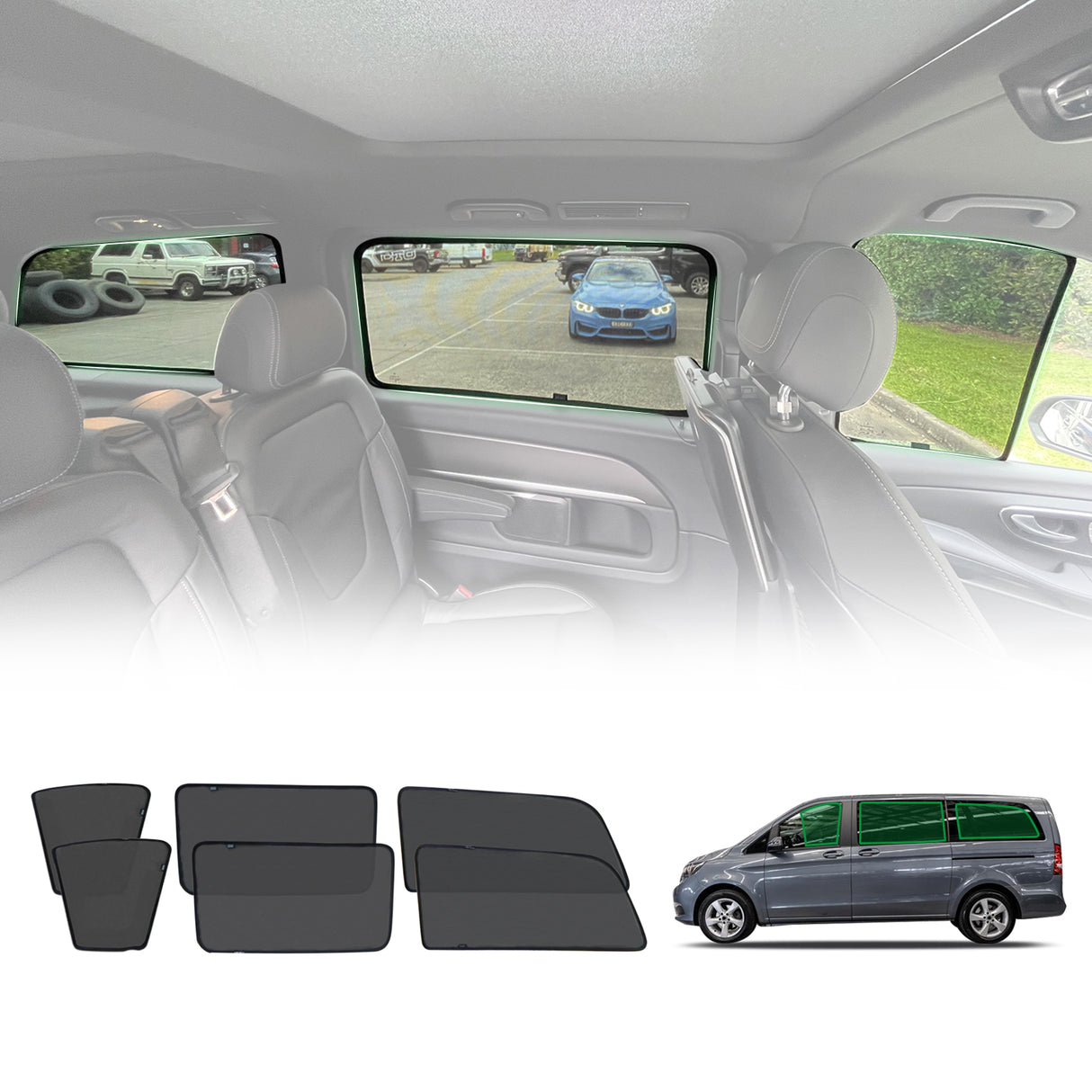 Magnetic Window Sun Shade for Mercedes-Benz V-Class V250 V220 2015-Onwards