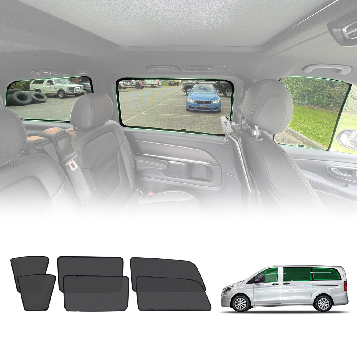 Magnetic Window Sun Shade for Mercedes-Benz Valente/Vito 2015-Onwards