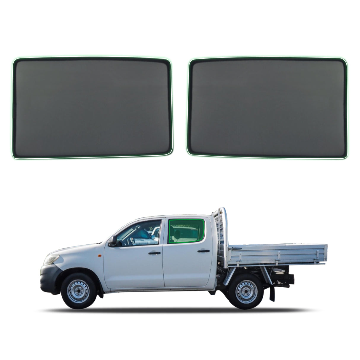 Magnetic Window Sun Shade for Toyota Hilux Dual Cab 2005-2015