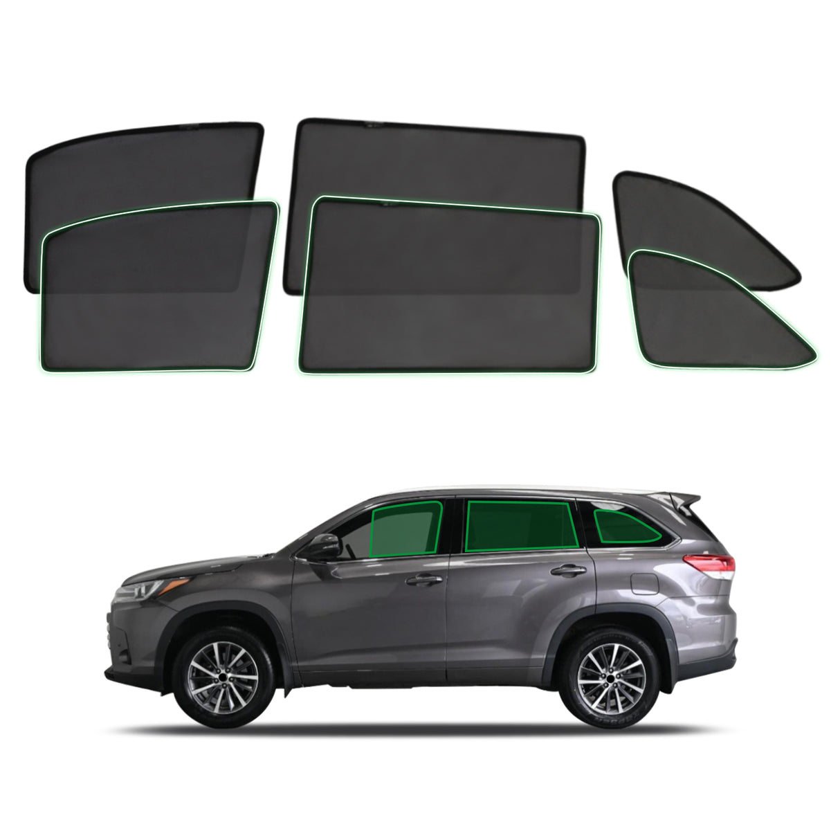 Magnetic Window Sun Shade for Toyota Kluger 2013-2020