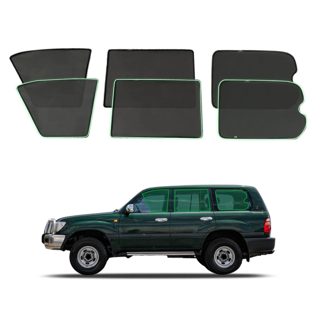 Pre-order Magnetic Window Sun Shade for Toyota Land Cruiser 100 / 105 Series 1998-2007