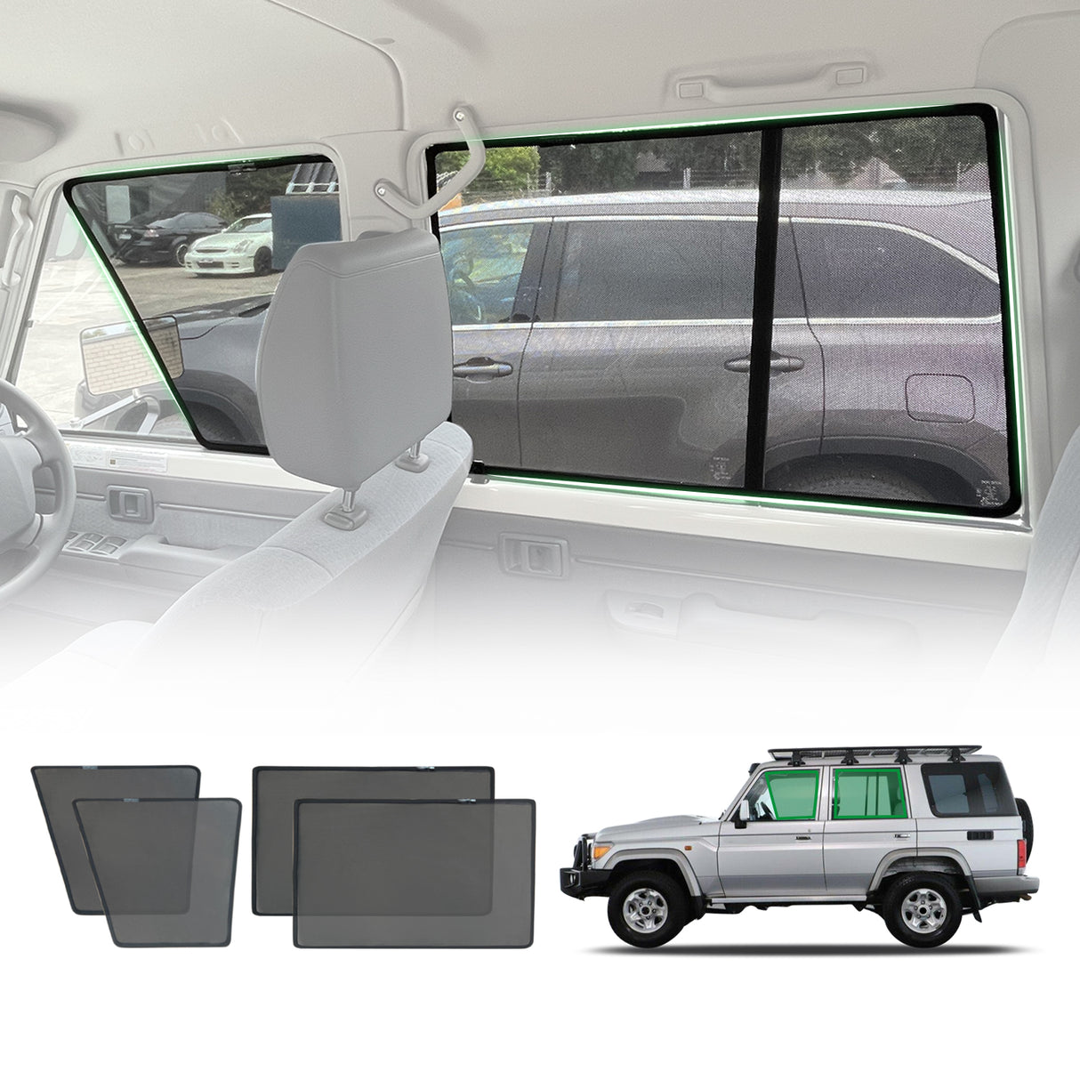 Pre-order Magnetic Window Sun Shade for Toyota Land Cruiser 76