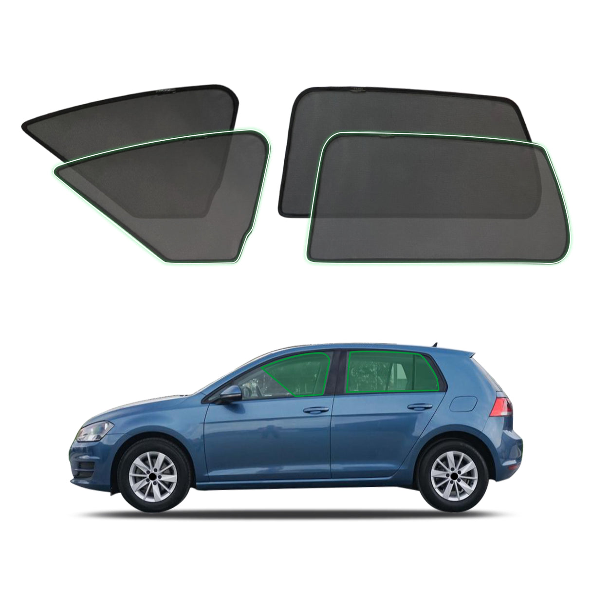 Magnetic Window Sun Shade for Volkswagen Golf 7th Gen MK7 MK7.5 2013-2020