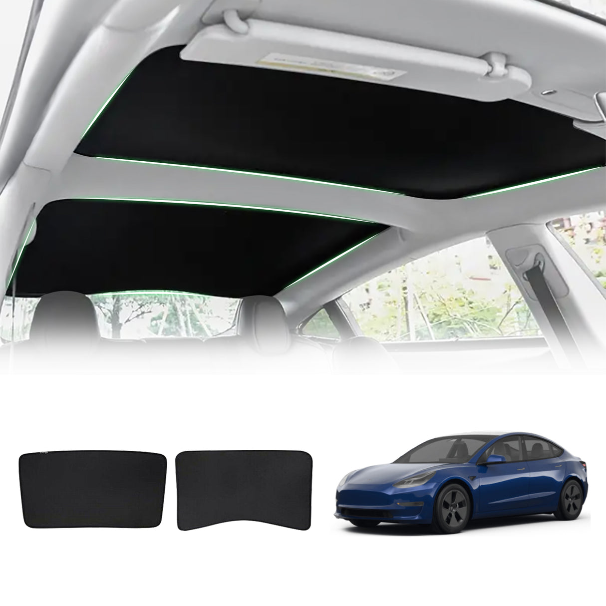 Car Roof Sun Shade for Tesla Model 3 2019-2023
