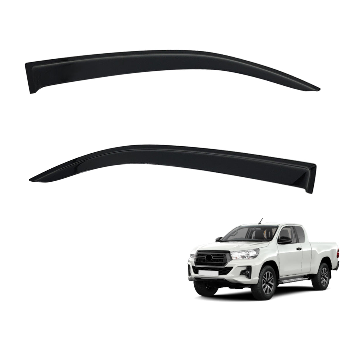 Injection Weather Shields for Toyota Hilux Extra Cab 2015-2025 2PCS
