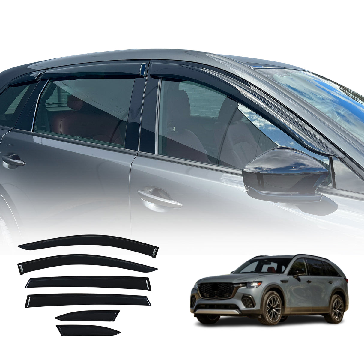 Weather Shields for Mazda CX-70 CX70 2024-Onwards 6PCS