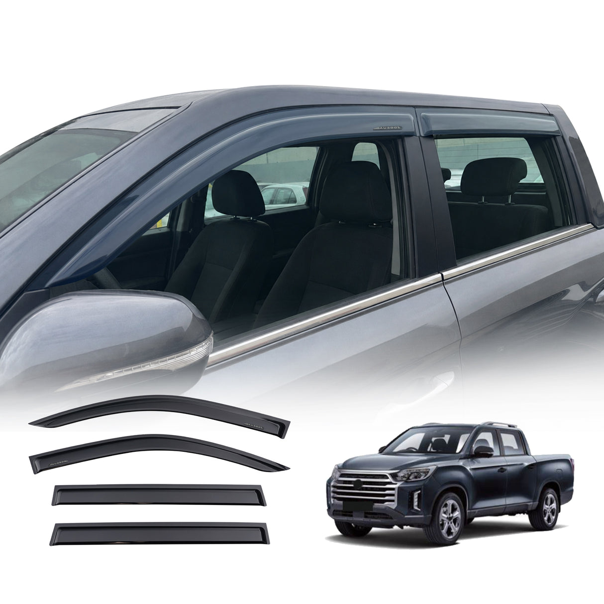 Luxury Weather Shields for KGM SsangYong Musso 2018-Onwards