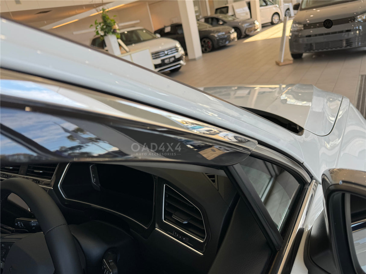 Stainless Edge Weather Shields for Volkswagen Tiguan L / ALL Space 2016-2025 6PCS