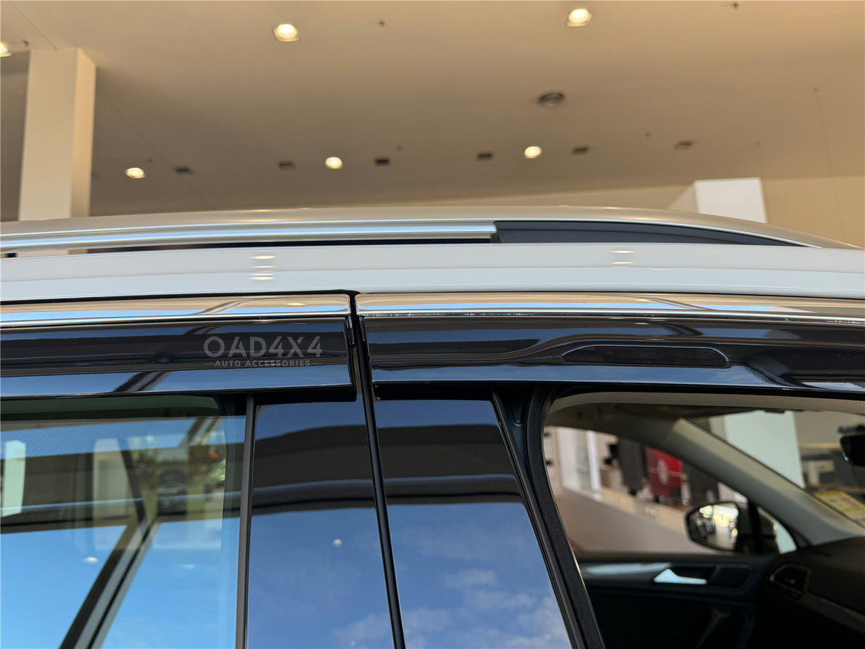 Stainless Edge Weather Shields for Volkswagen Tiguan L / ALL Space 2016-2025 6PCS