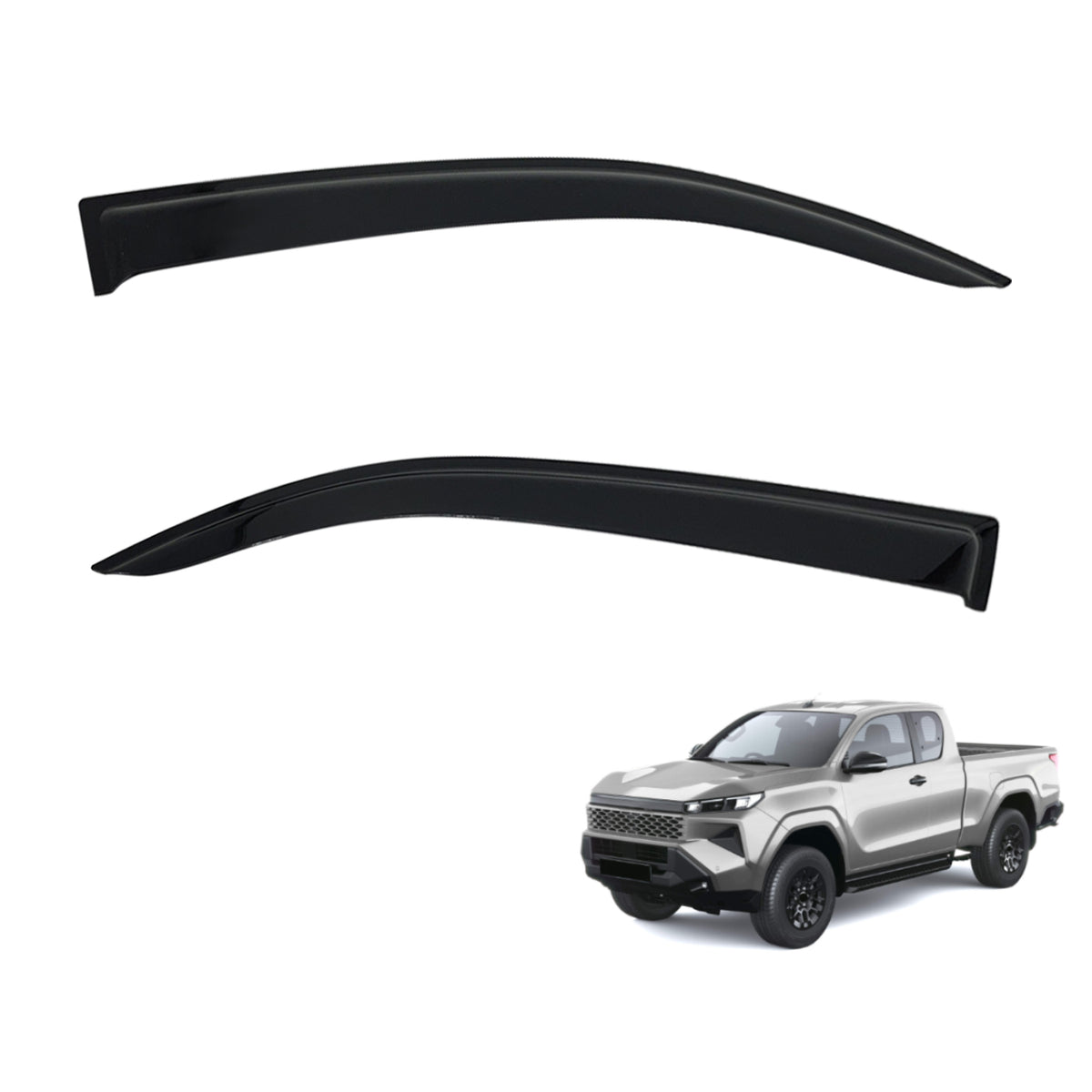 Injection Weather Shields for Toyota Hilux Extra Cab 2025-Onwards 2PCS