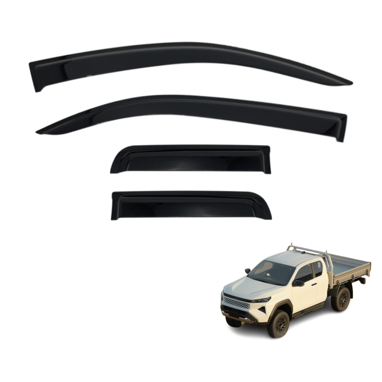 Injection Weather Shields for Toyota Hilux Extra Cab 2025-Onwards
