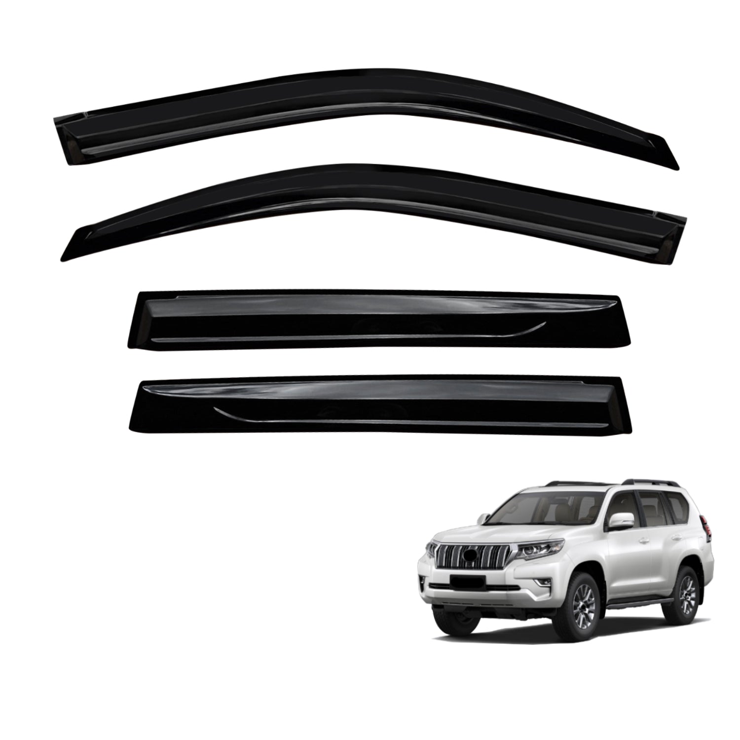 Luxury Weather Shields for Toyota Land Cruiser Prado 150 2009-2024