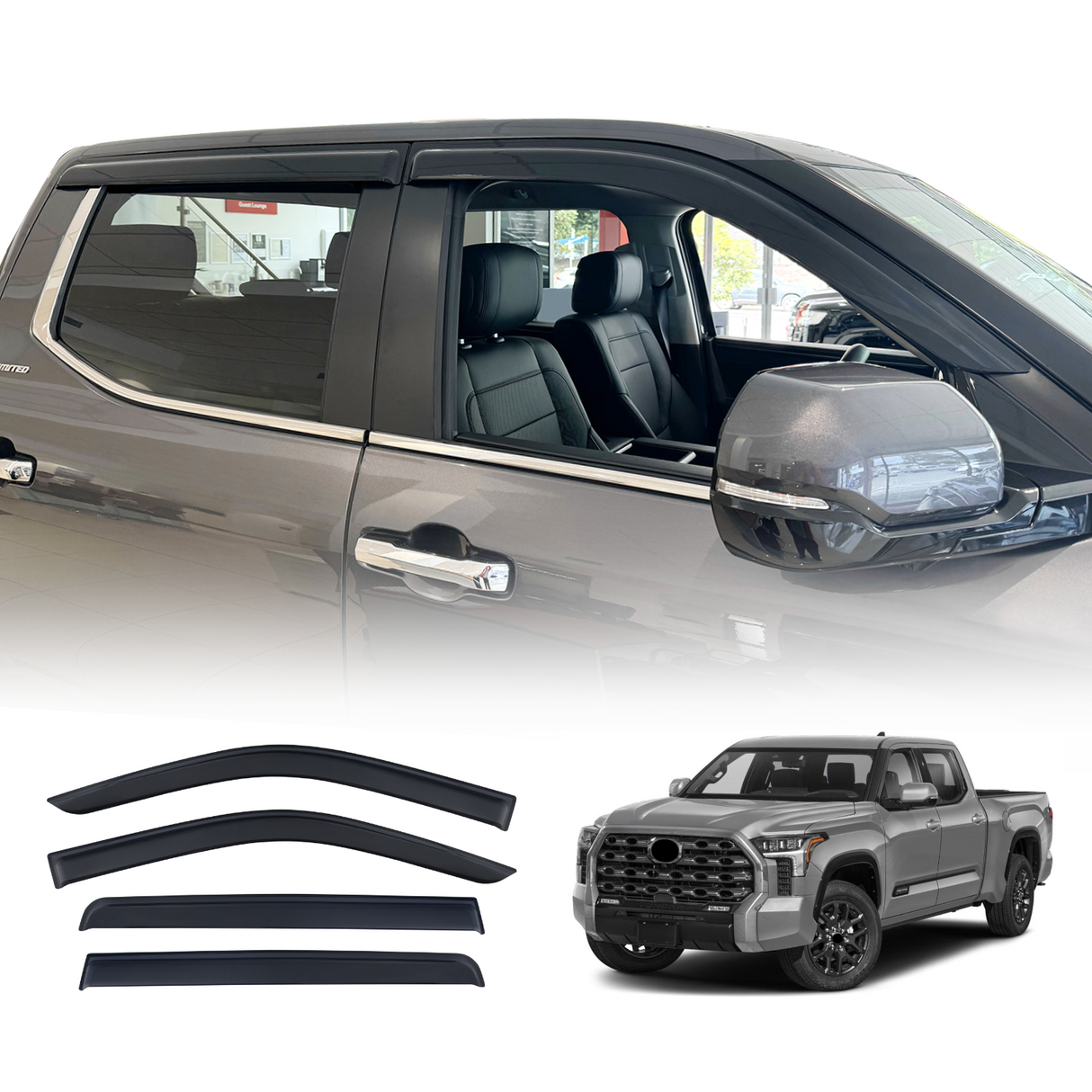 Luxury Weather Shields for Toyota Tundra 2022-Onwards
