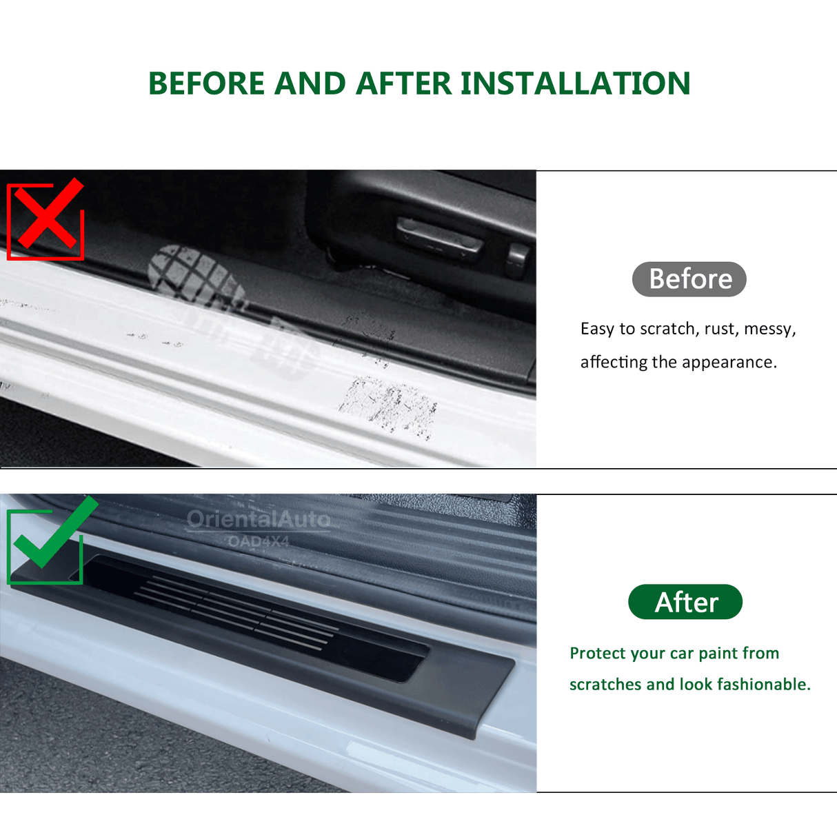 ABS Door Sill Protector for Volkswagen Amarok Next-Gen Dual Cab NF Series 2023-Onwards MY23