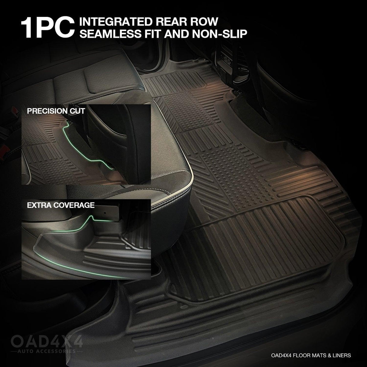 5D TPE Car Floor Mats for RAM 1500 DT Series Crew Cab 2020-2023