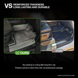 5D TPE Car Floor Mats for Chevrolet Silverado 1500 T1 Series 2020-Onwards