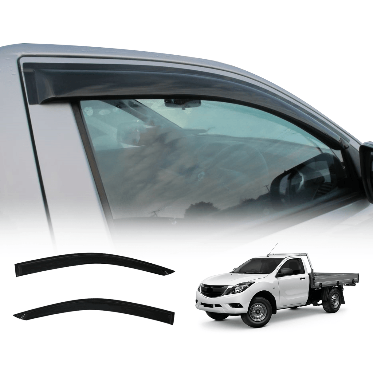 Weather Shields for Mazda BT50 BT-50 Single Cab 2011-2020 2PCS