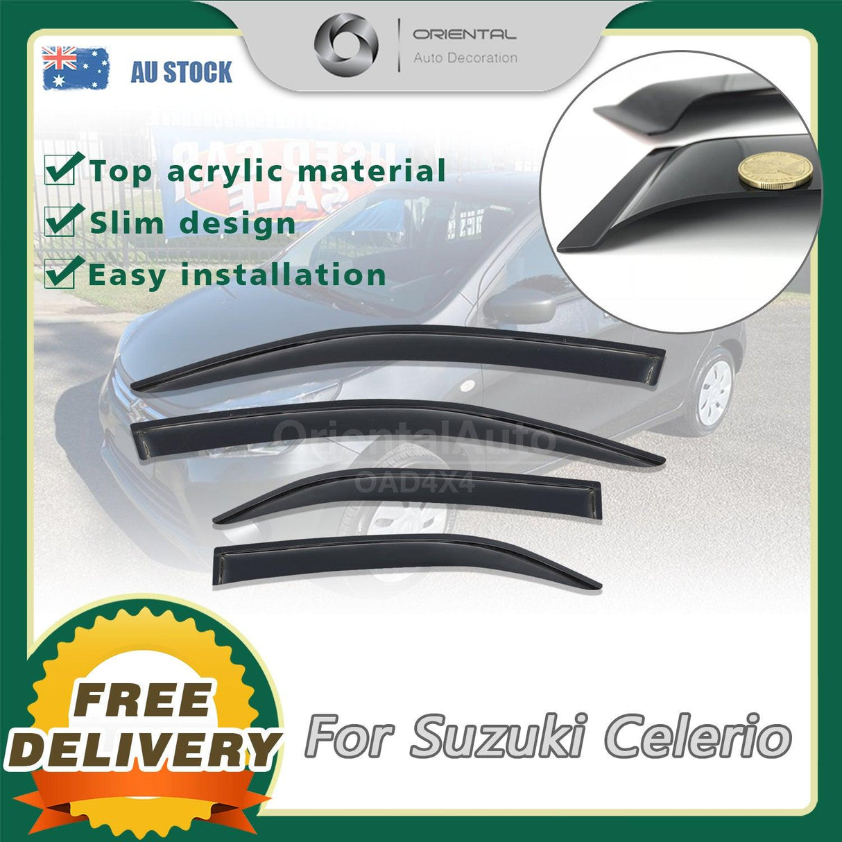 Weather Shields for Suzuki Celerio 2014-2019