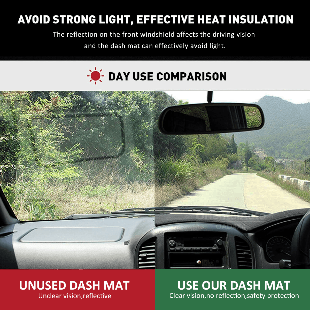 Car Dash Mat for Toyota Land Cruiser 70 76 78 79 Series 2009-2023