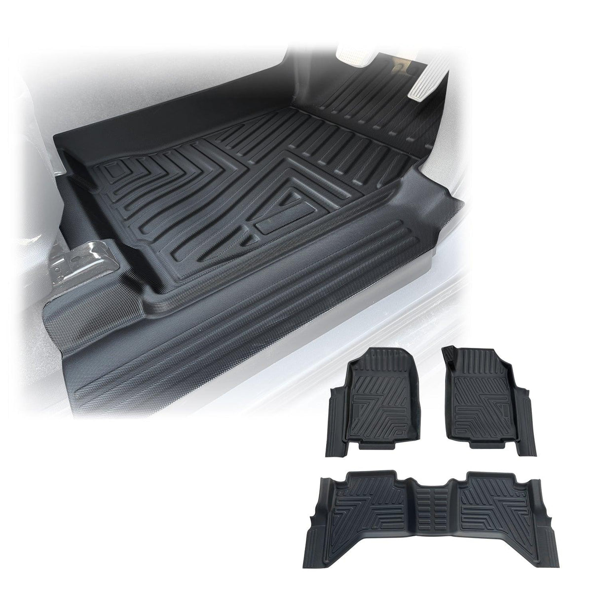 5D TPE Car Floor Mats for Holden Colorado RG Dual Cab 2012-2020