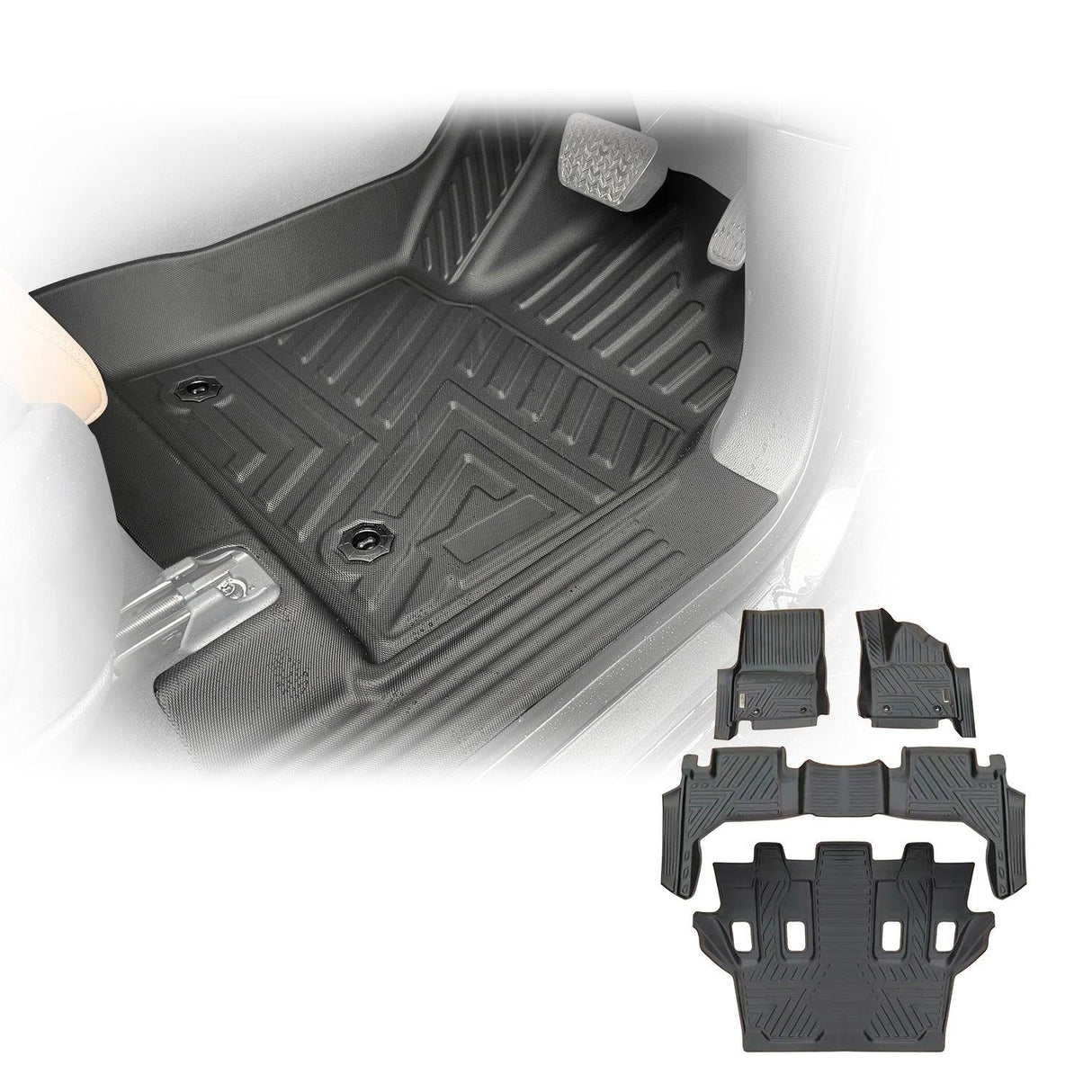 5D TPE Car Floor Mats for Toyota Land Cruiser 300 2021-Onwards