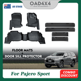 Floor Mats & Door Sill Protector for Mitsubishi Pajero Sport 2015-Onwards