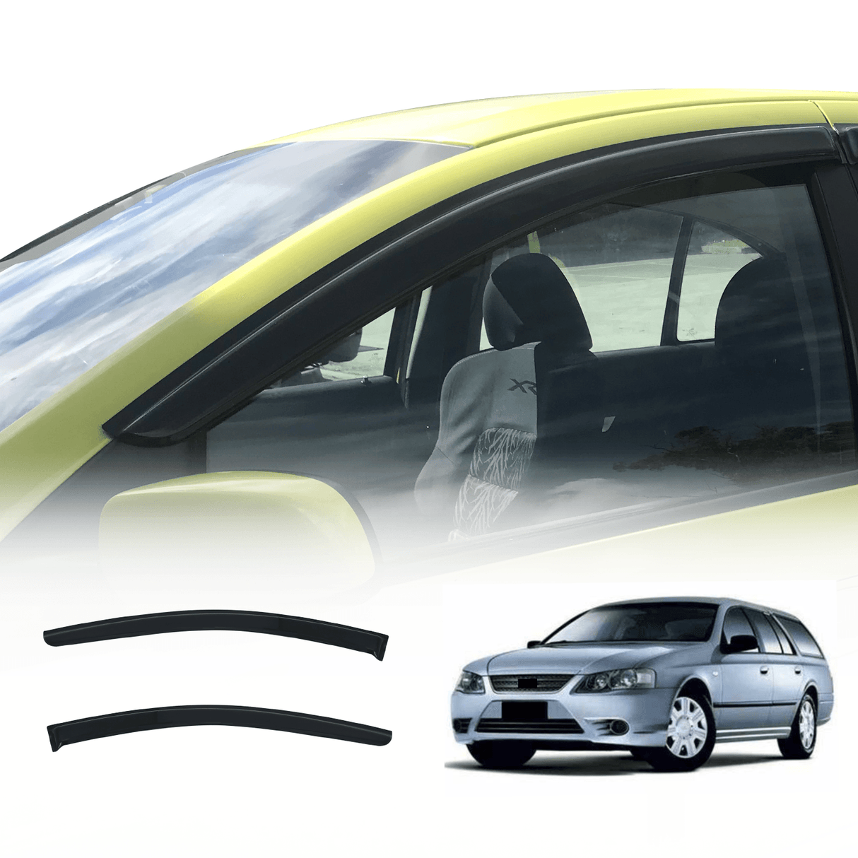 Luxury Weather Shields for Ford Falcon / Fairmont BA BF  Wagon 2PCS