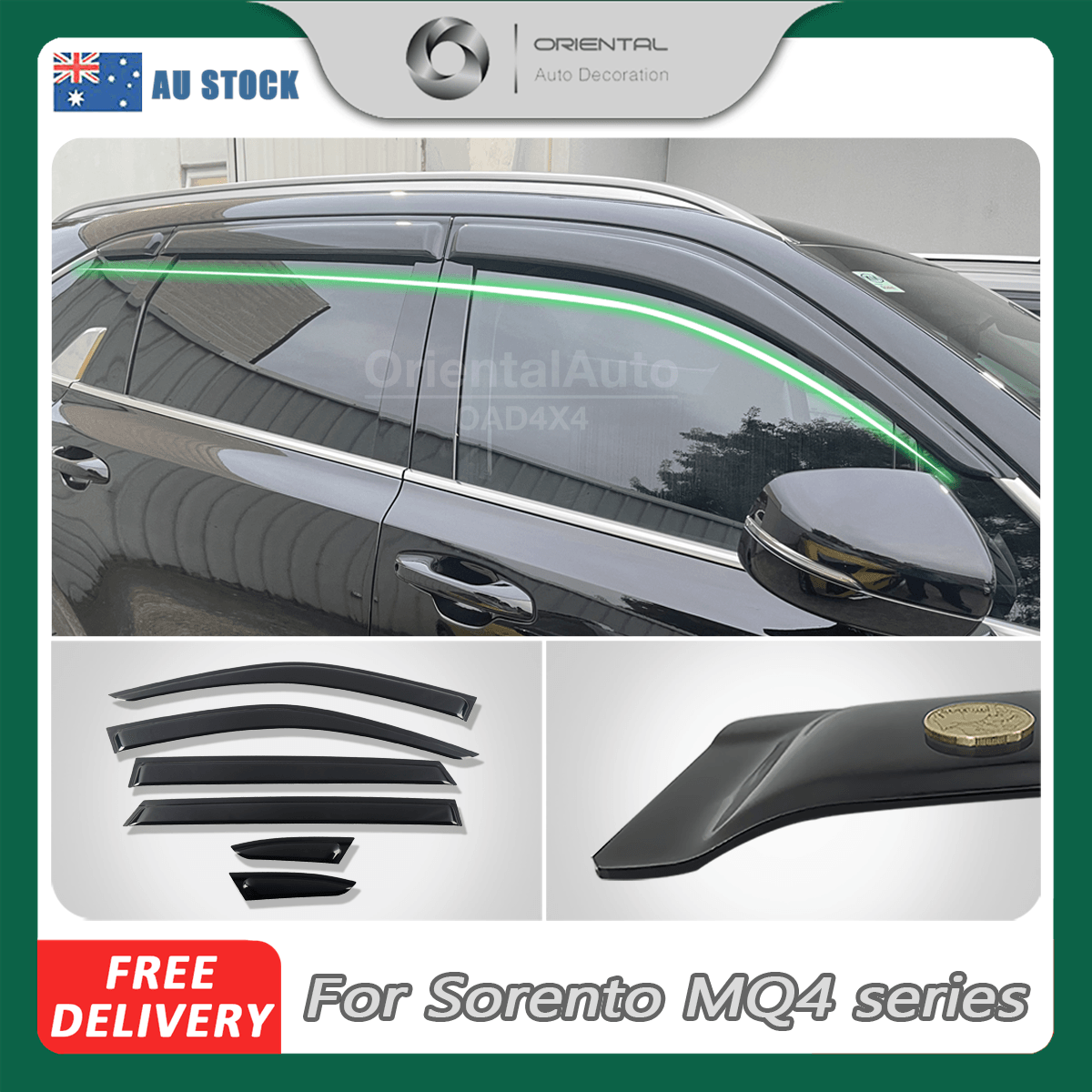 Weather Shields for KIA Sorento MQ4 Series 2020-Onwards 6PCS