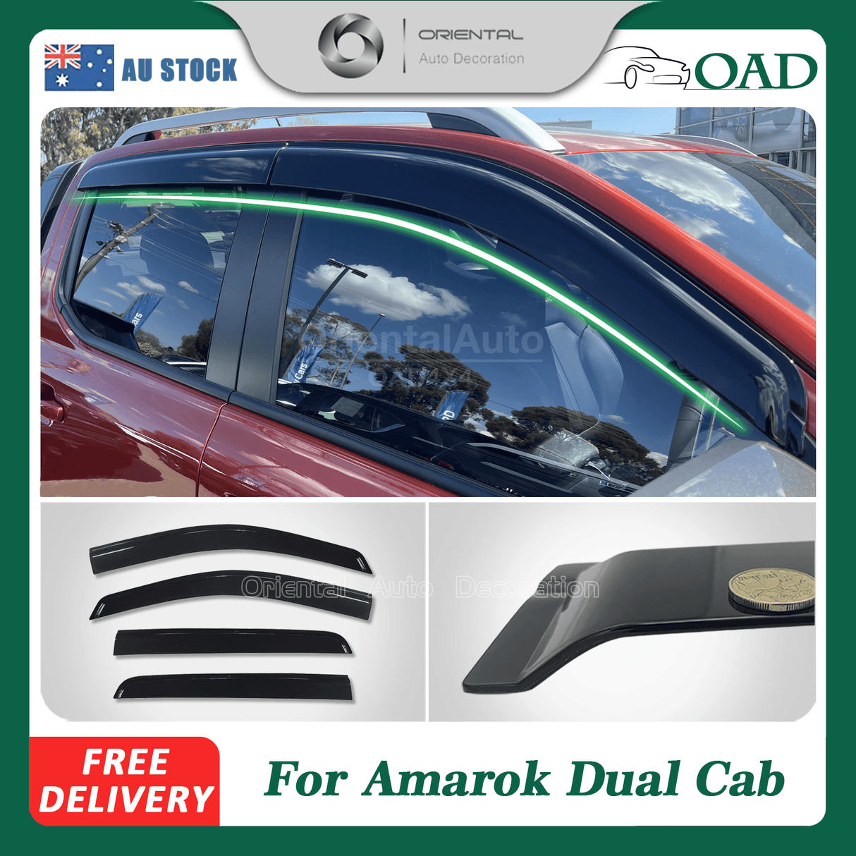 Injection Weather Shields for Volkswagen Amarok Next-Gen Dual Cab NF Series 2023-Onwards