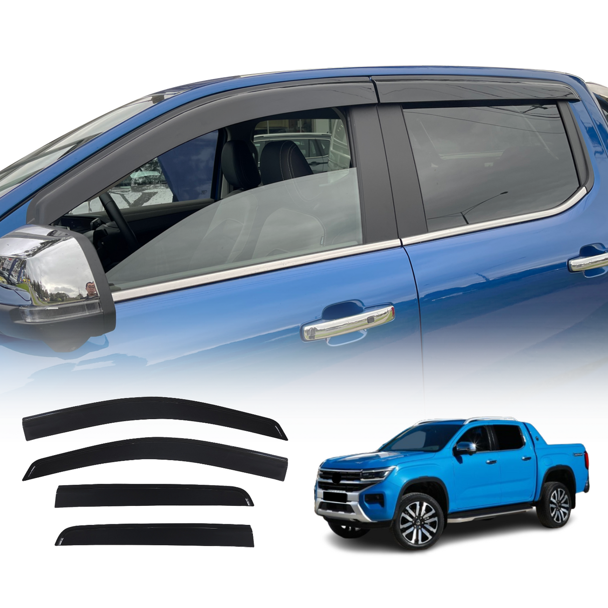 Injection Weather Shields for Volkswagen Amarok Next-Gen Dual Cab NF Series 2023-Onwards