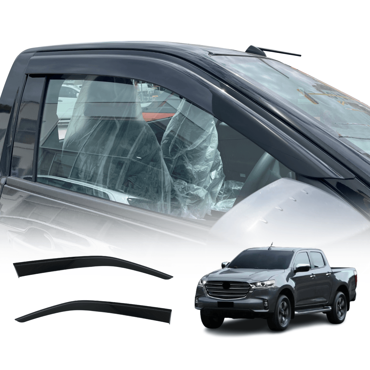 Injection Weather Shields for Mazda BT50 BT-50 Single / Extra Cab 2020-Onwards 2PCS