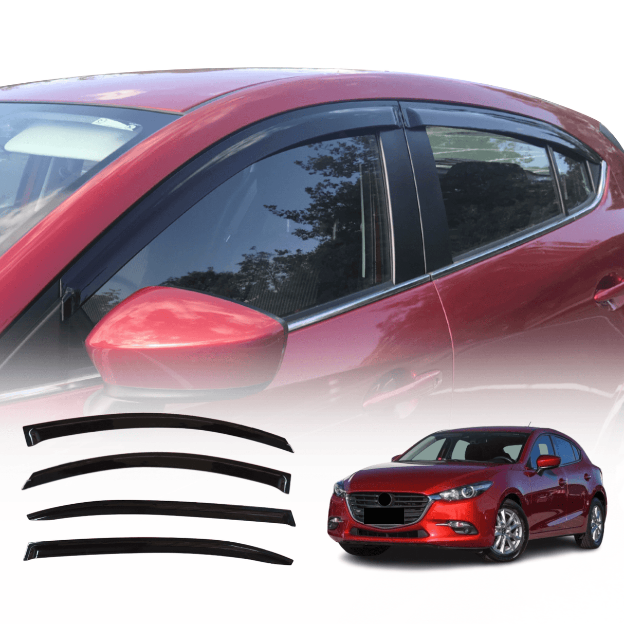 Injection Weather Shields for Mazda 3 Hatch BM BN Series  2013-2019