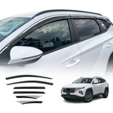 Stainless Edge Weather Shields for Hyundai Tucson 2021-Onwards 6PCS